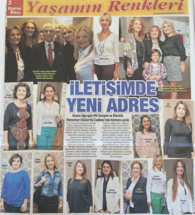 İletişimde Yeni Adres / Posta Bursa